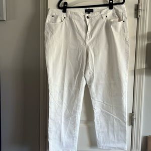 Talbots white straight leg jeans 18W